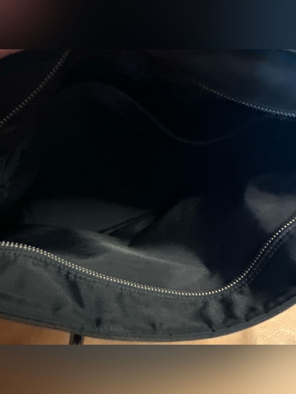 Burberry XL Blue Label Nylon Black Zippered Tote - Picture 10 of 12